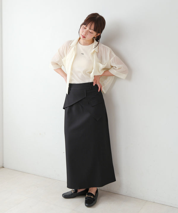 レイヤードデザイン　Ｉラインスカート