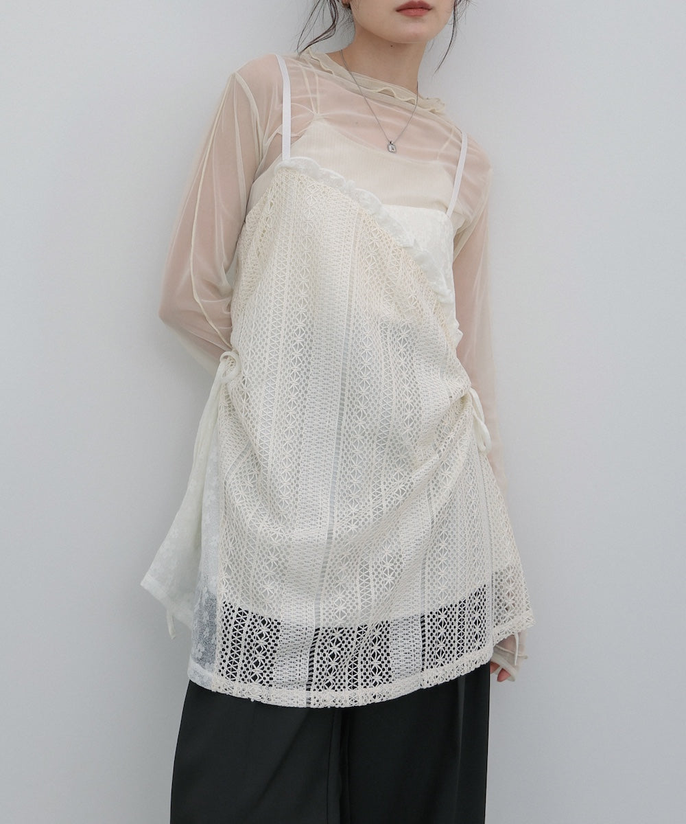 レースドッキングミニキャミワンピース