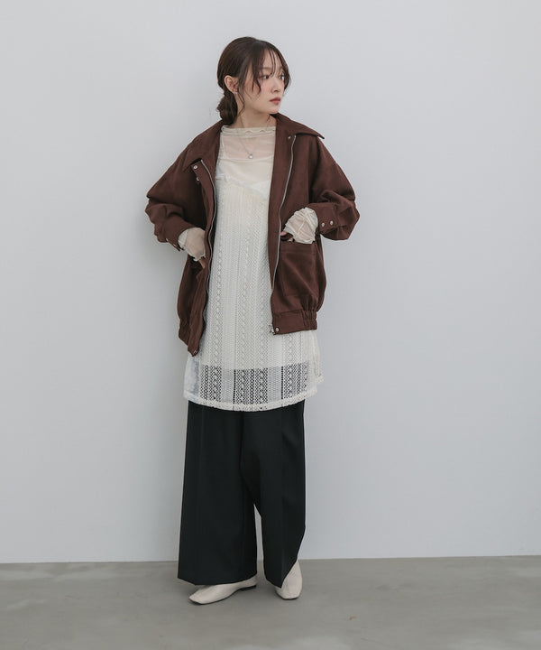 レースドッキングミニキャミワンピース