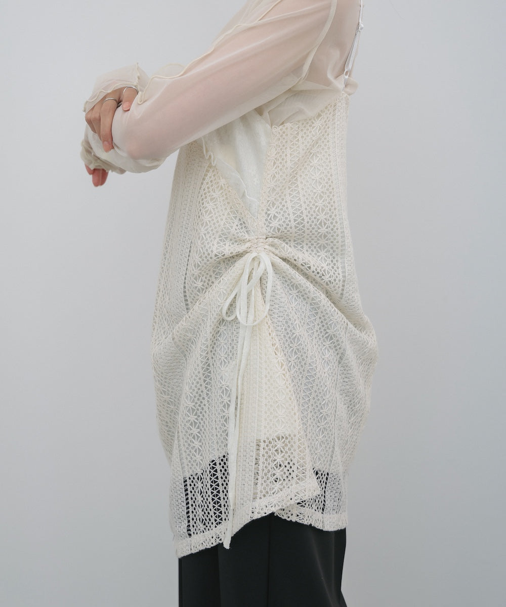 レースドッキングミニキャミワンピース