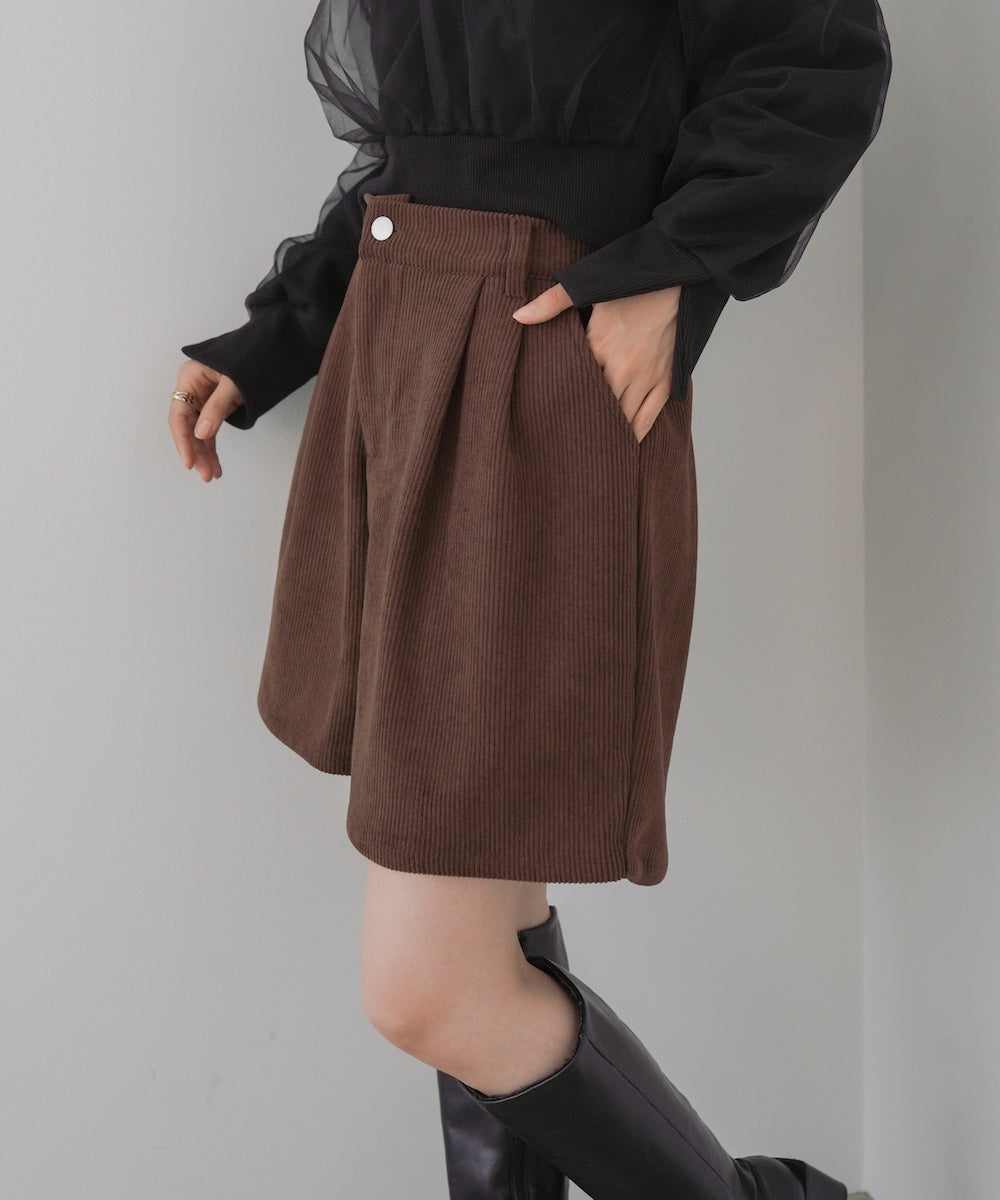 コーデュロイショートパンツ