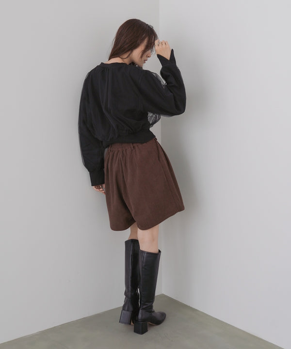 コーデュロイショートパンツ