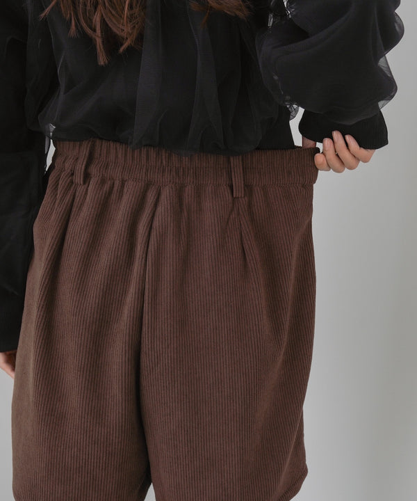 コーデュロイショートパンツ