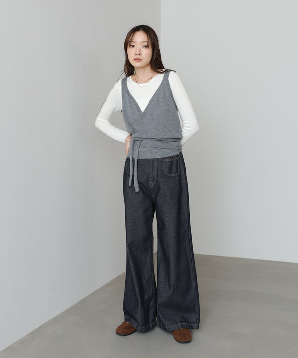 カシュクールベストＳＥＴニット