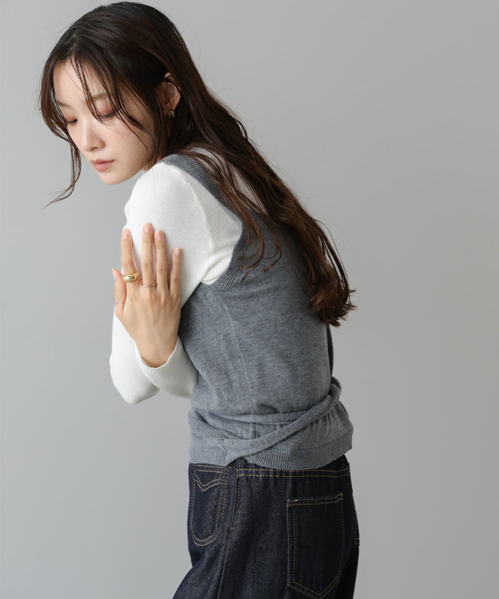 カシュクールベストＳＥＴニット