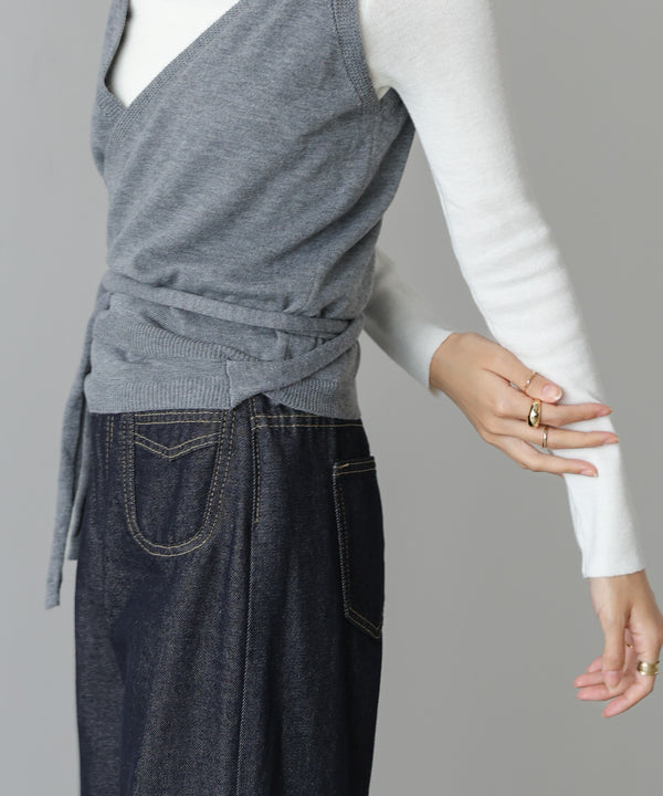 カシュクールベストＳＥＴニット