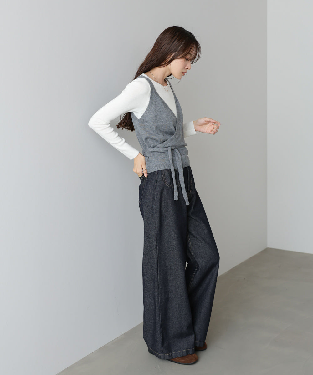 カシュクールベストＳＥＴニット