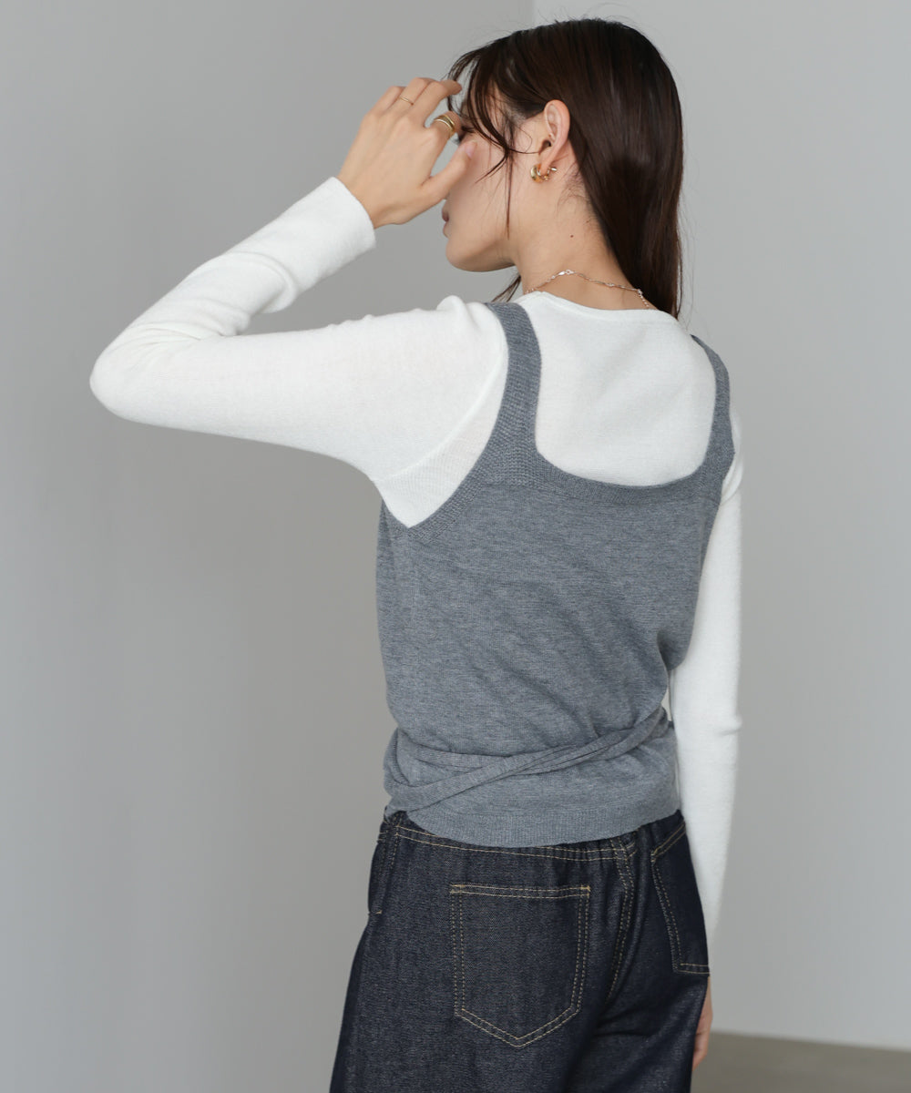 カシュクールベストＳＥＴニット