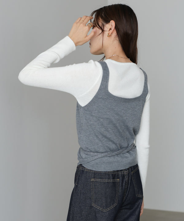 カシュクールベストＳＥＴニット