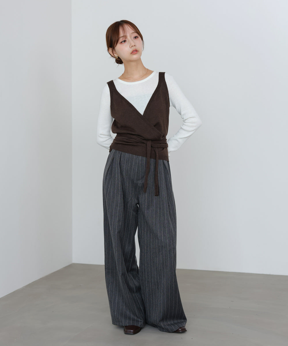 カシュクールベストＳＥＴニット