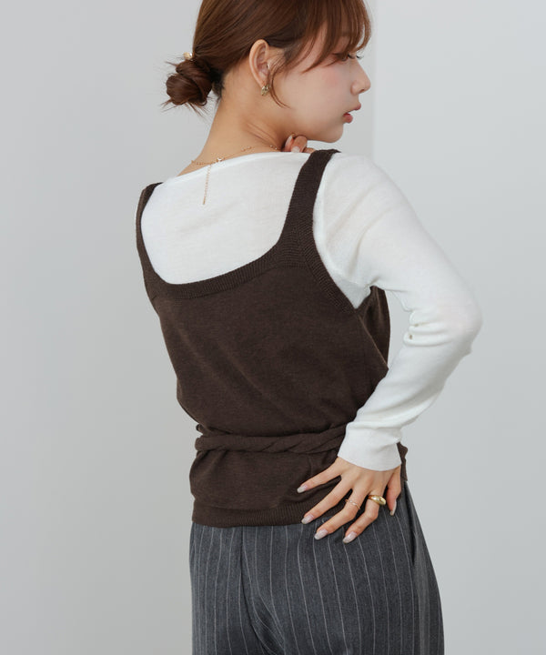 カシュクールベストＳＥＴニット