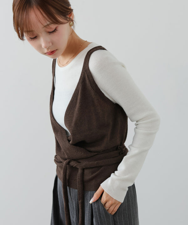 カシュクールベストＳＥＴニット