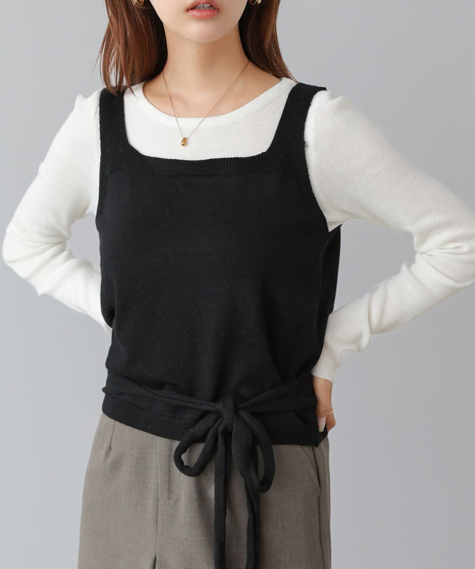 カシュクールベストＳＥＴニット