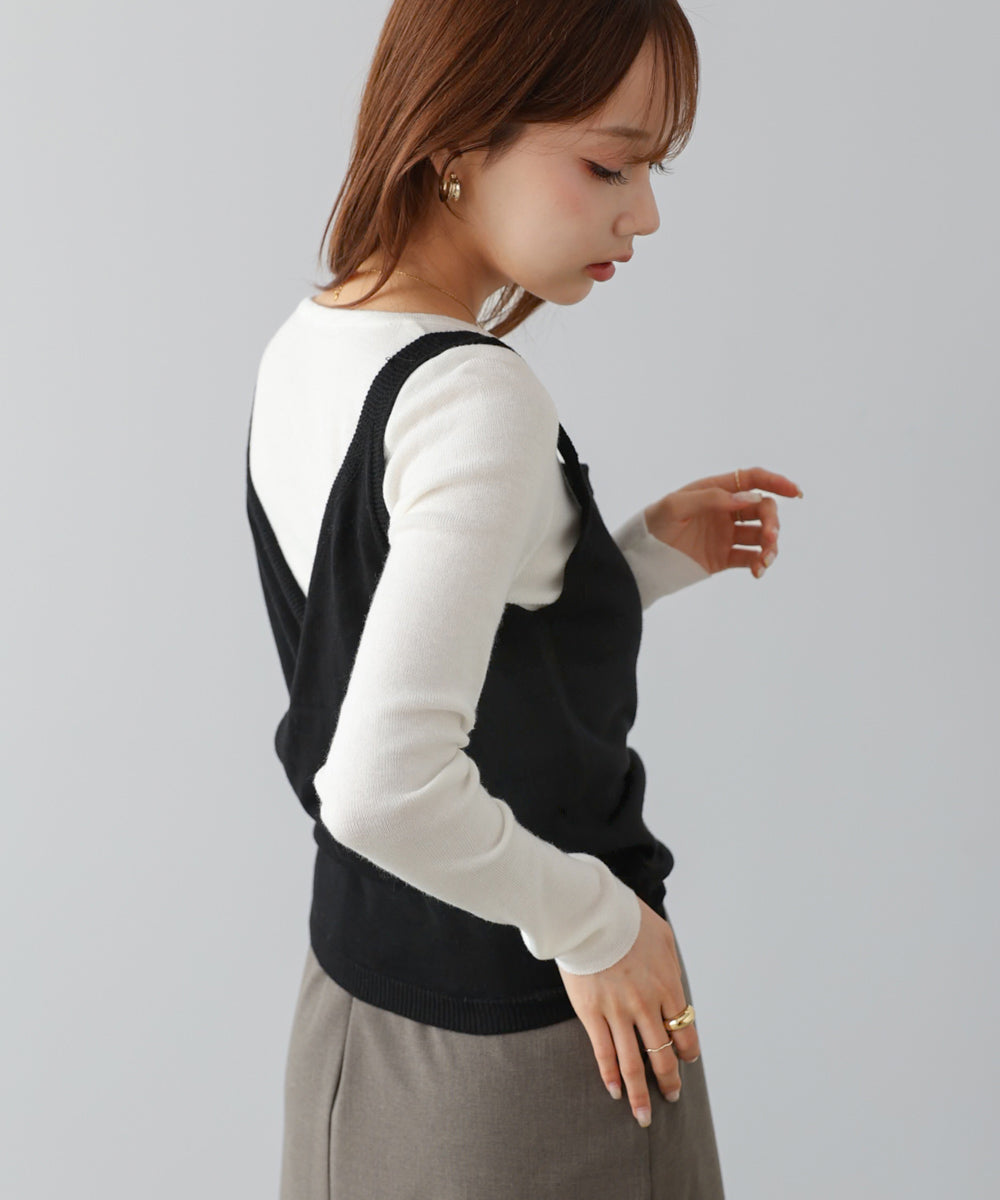 カシュクールベストＳＥＴニット