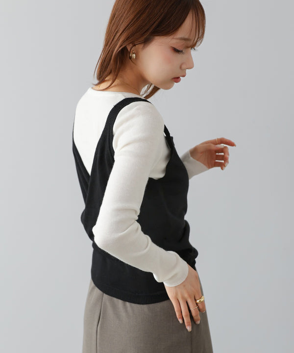 カシュクールベストＳＥＴニット