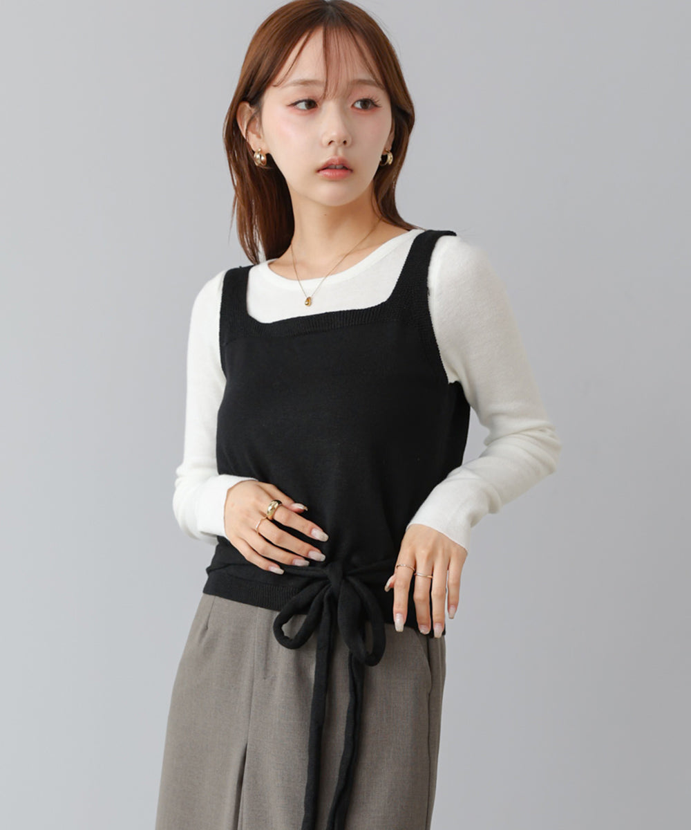 カシュクールベストＳＥＴニット