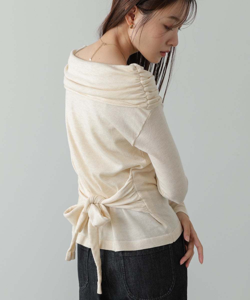 オフショルウエストマークトップス