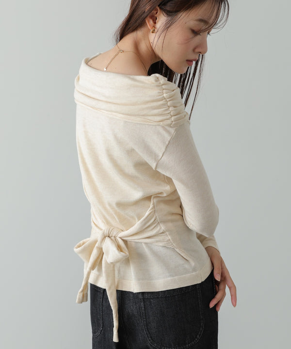 オフショルウエストマークトップス