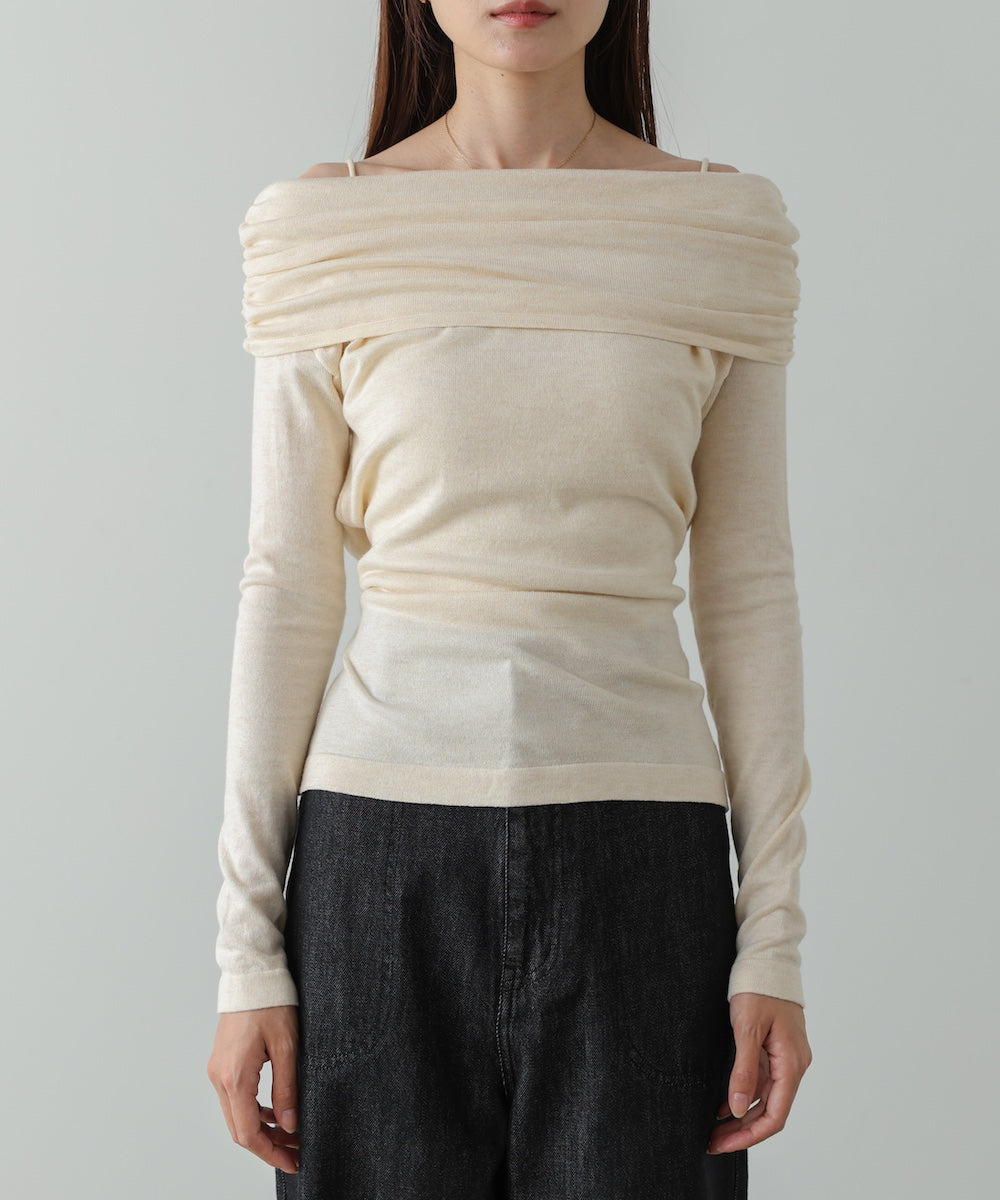 オフショルウエストマークトップス