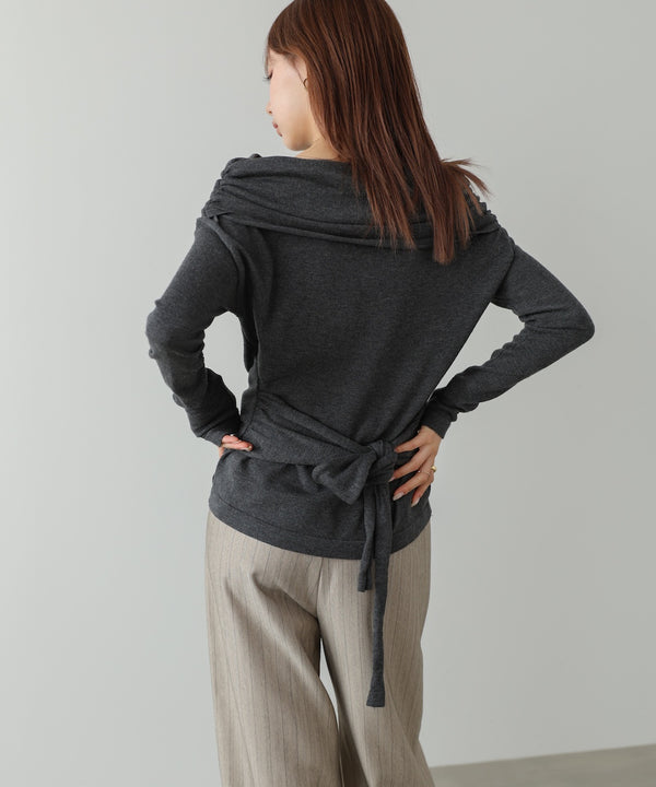 オフショルウエストマークトップス