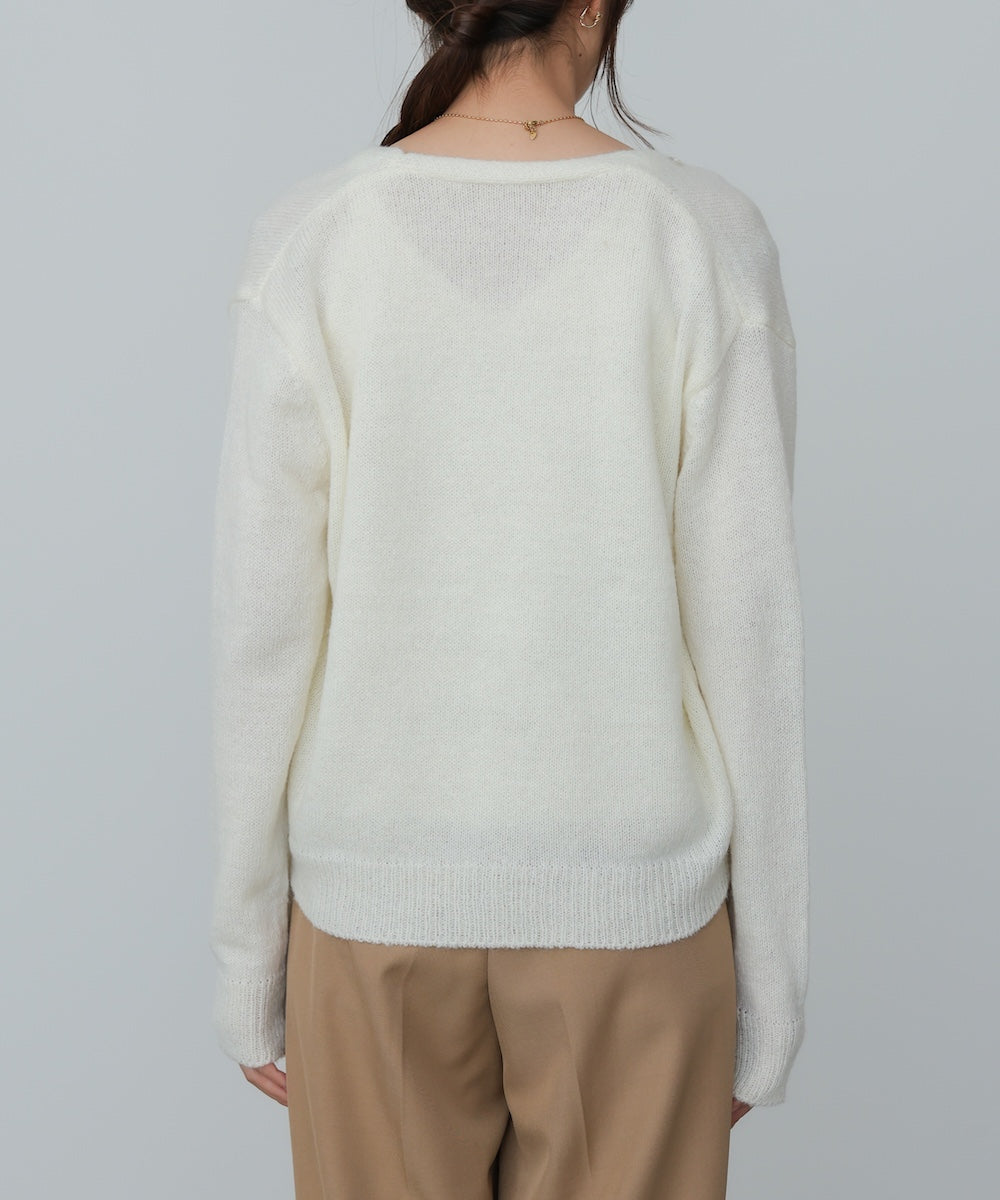 ボタンデザインキャミＳＥＴニット