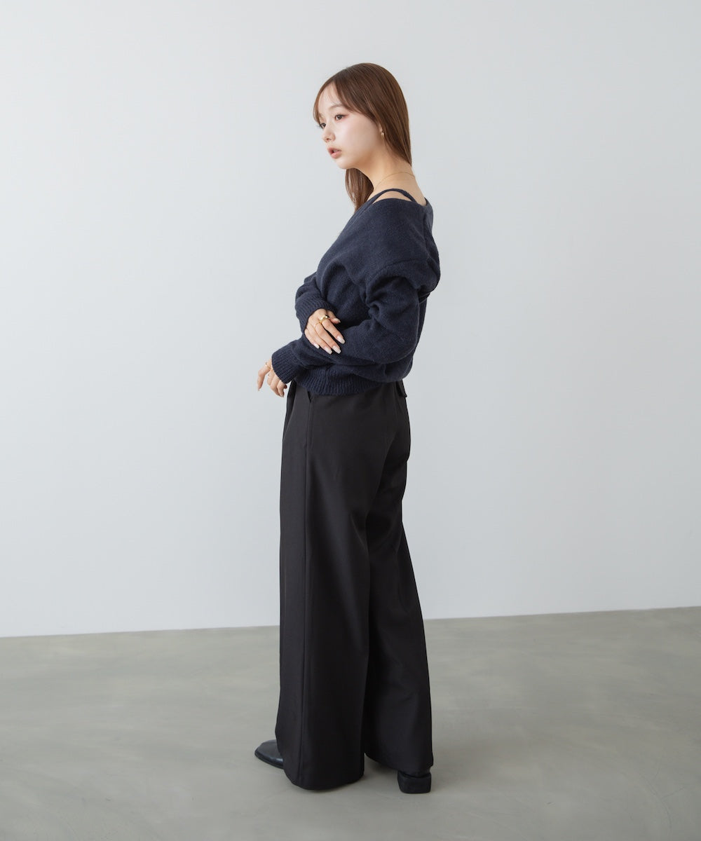 ボタンデザインキャミＳＥＴニット