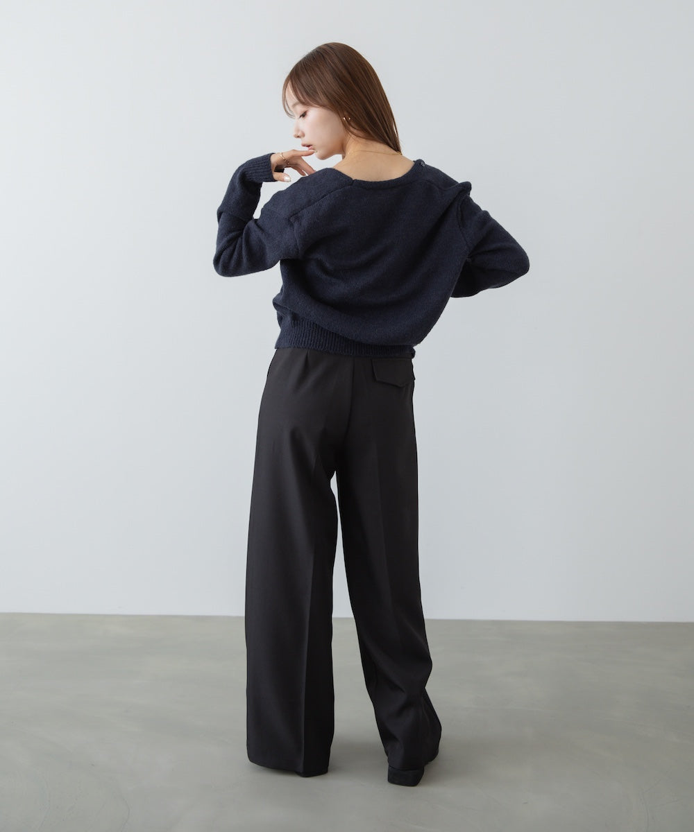 ボタンデザインキャミＳＥＴニット