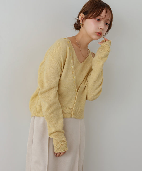 ボタンデザインキャミＳＥＴニット