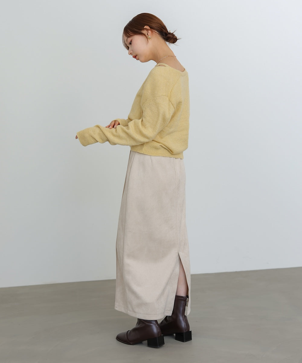 ボタンデザインキャミＳＥＴニット