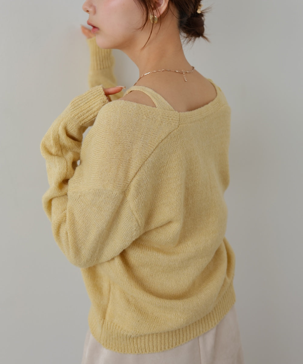 ボタンデザインキャミＳＥＴニット