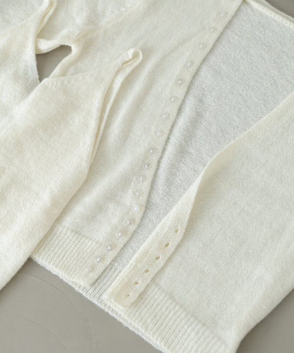 ボタンデザインキャミＳＥＴニット