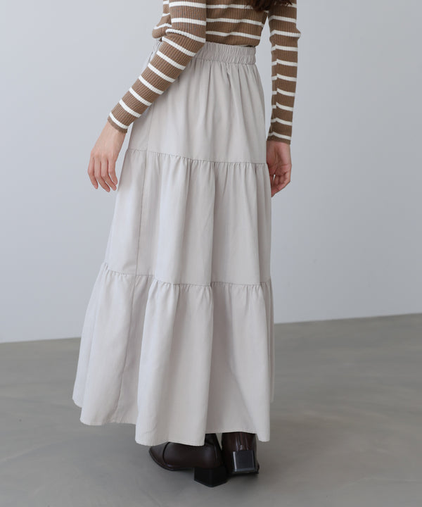 ピーチスキンティアードスカート