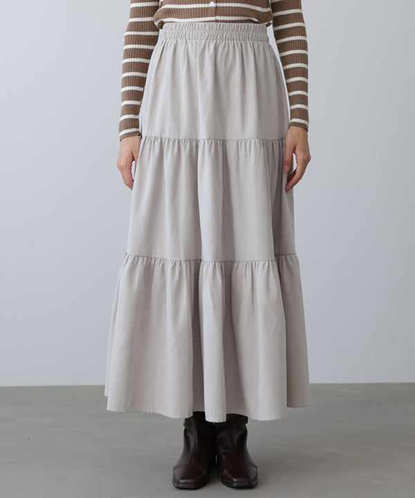 ピーチスキンティアードスカート