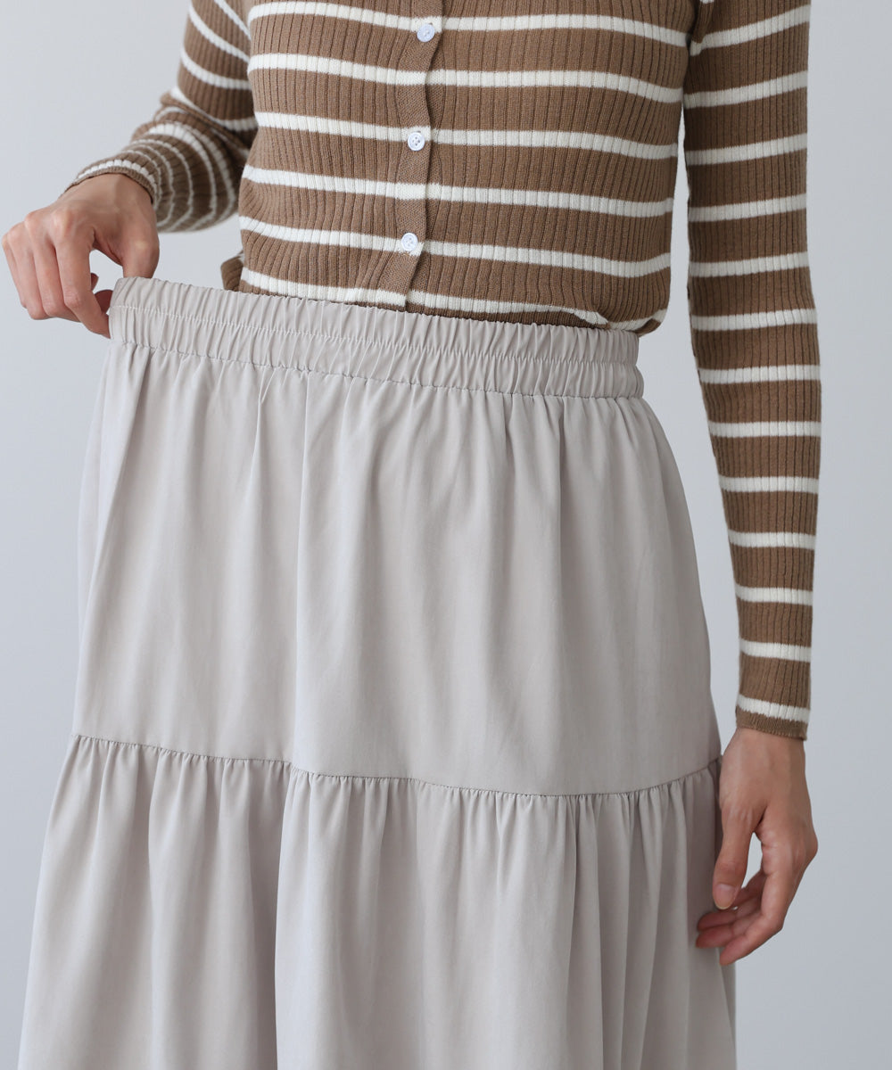 ピーチスキンティアードスカート