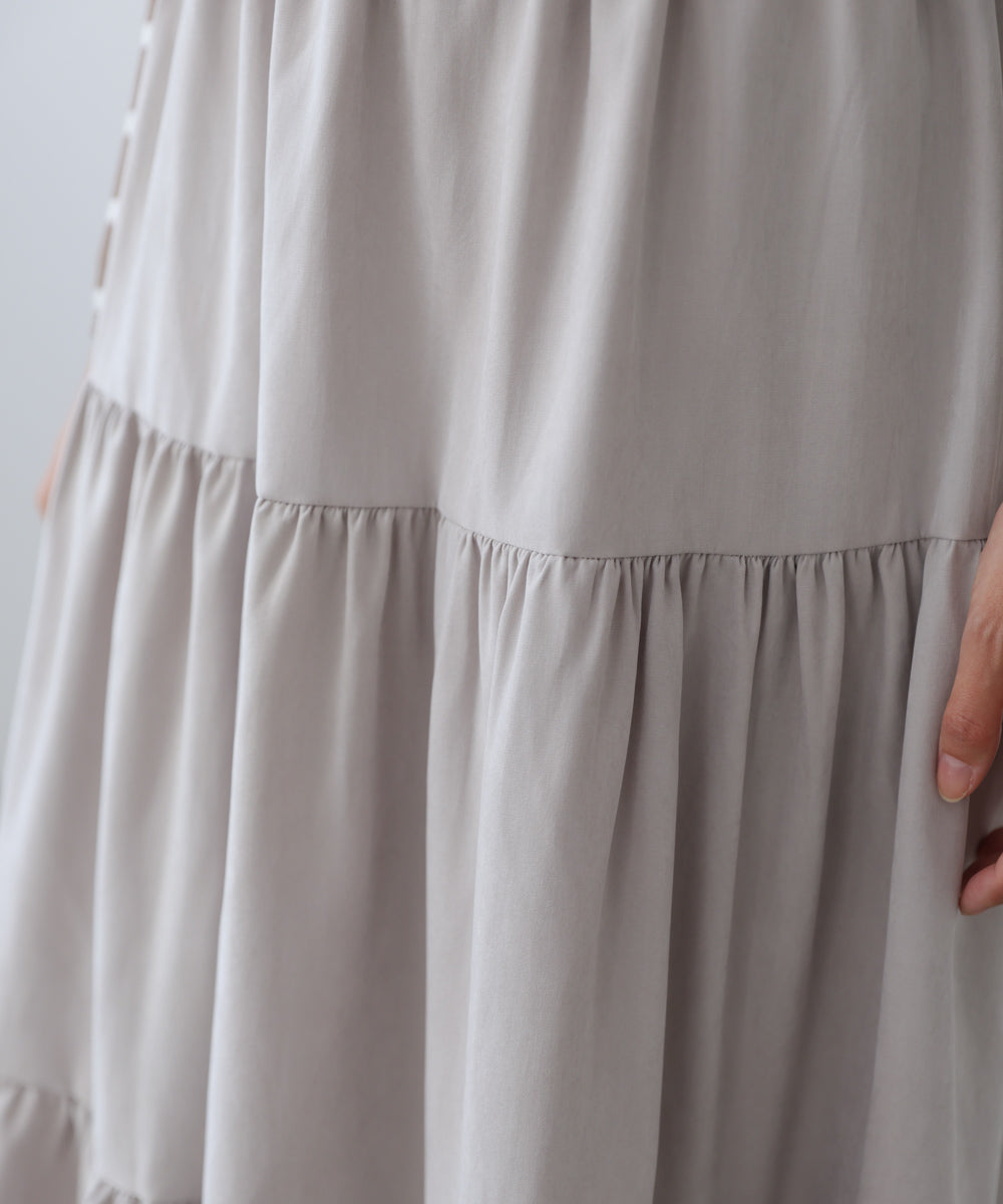 ピーチスキンティアードスカート