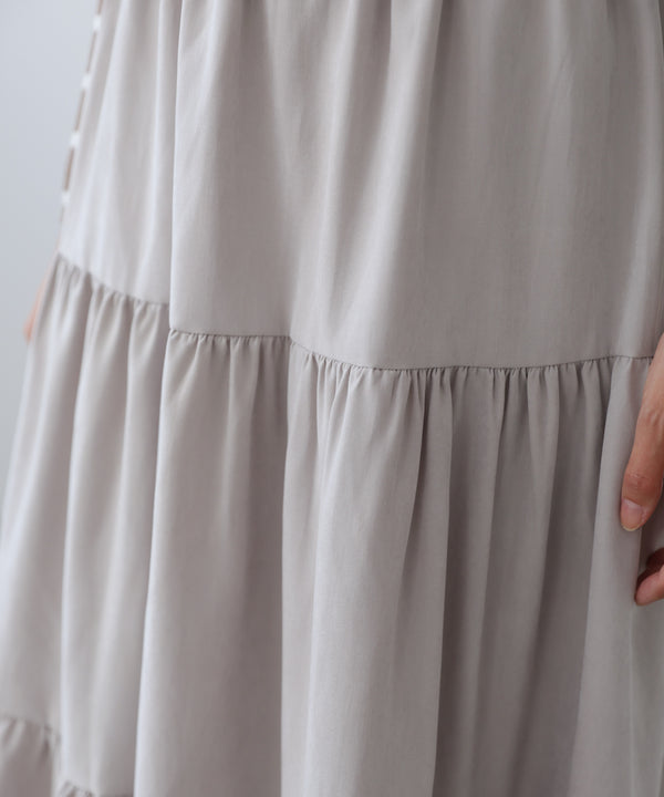 ピーチスキンティアードスカート