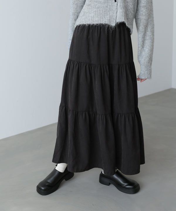 ピーチスキンティアードスカート