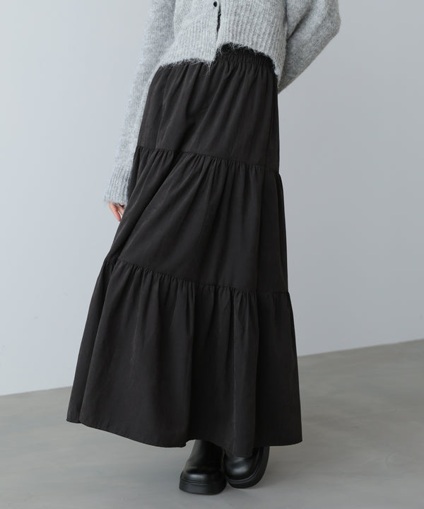 ピーチスキンティアードスカート