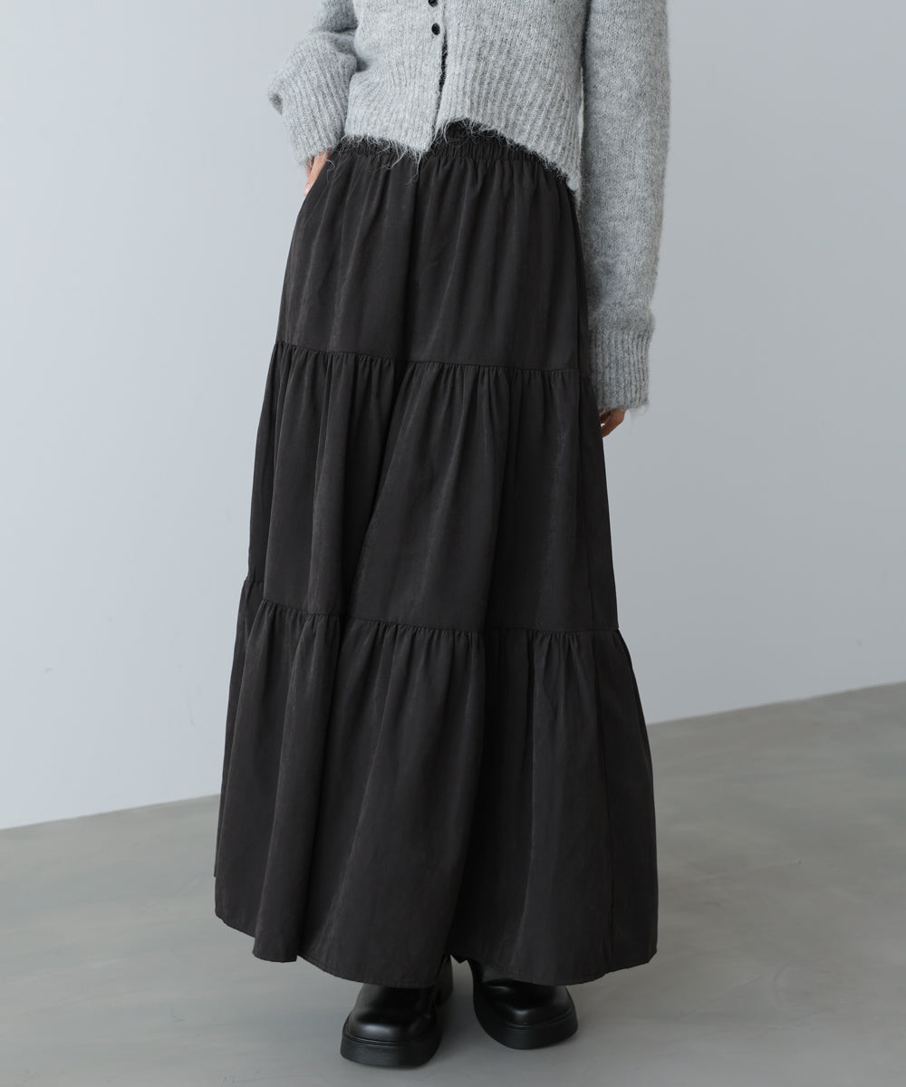 ピーチスキンティアードスカート