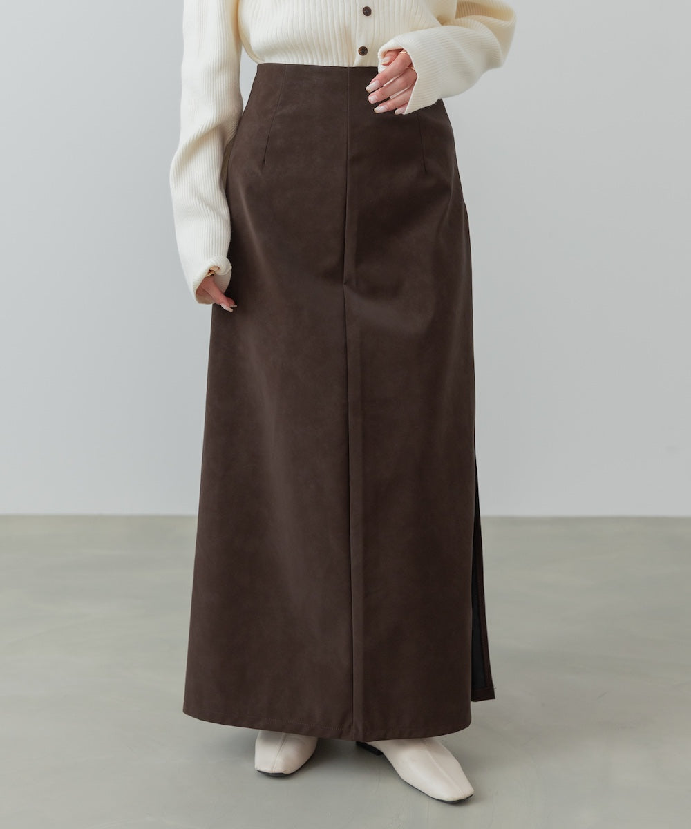 フェイクスエードスカート