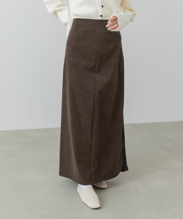 フェイクスエードスカート