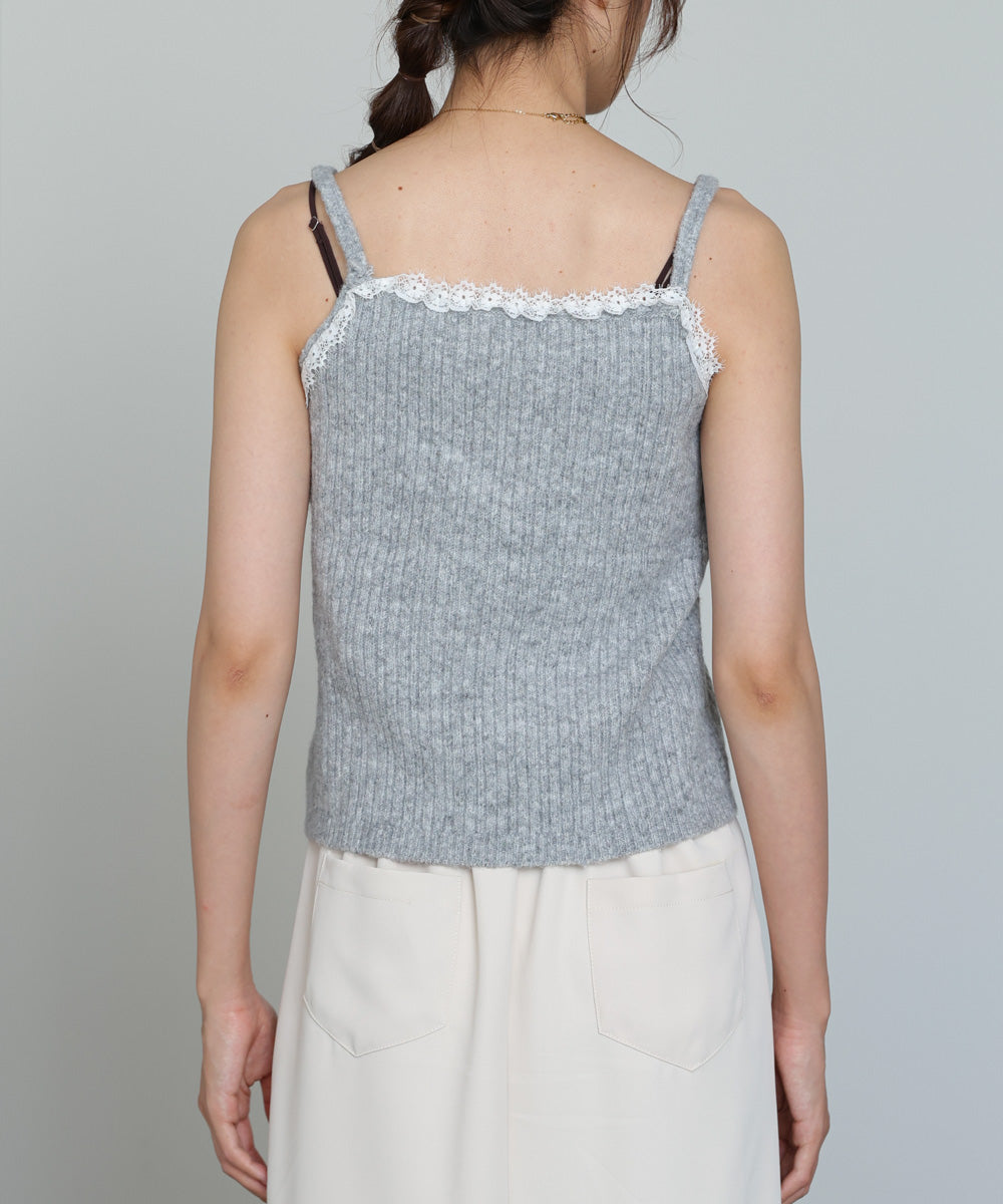 ニットレースキャミ＋ニットカーディガン