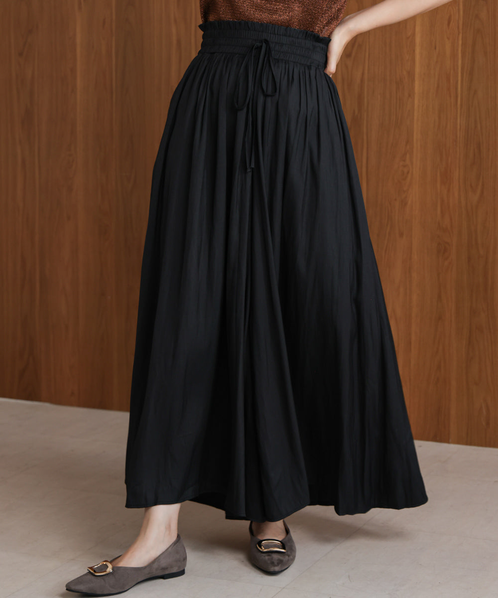 ギャザーウエストワイドパンツ