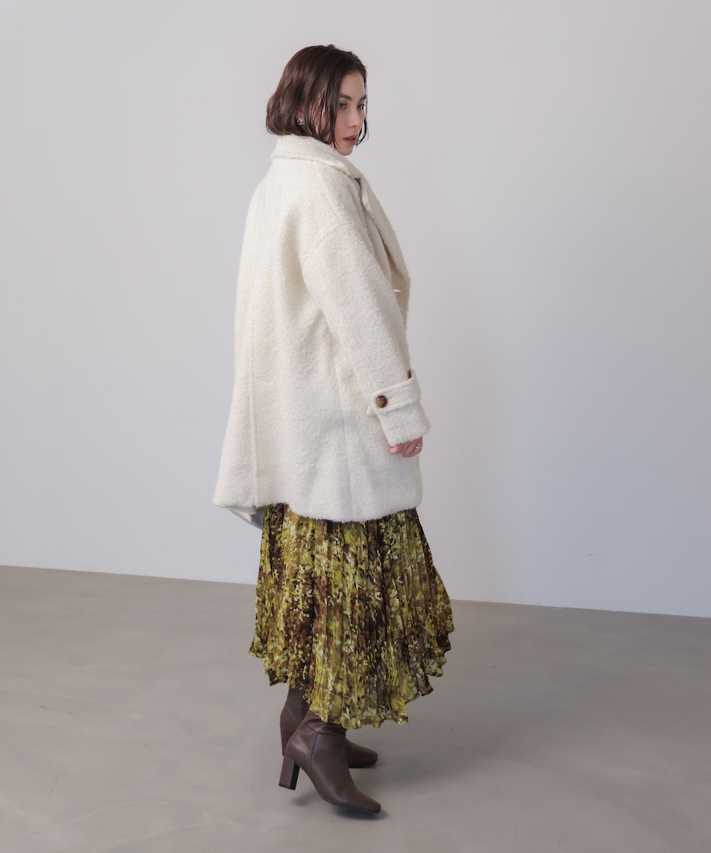 オータムカラー柄プリーツスカート