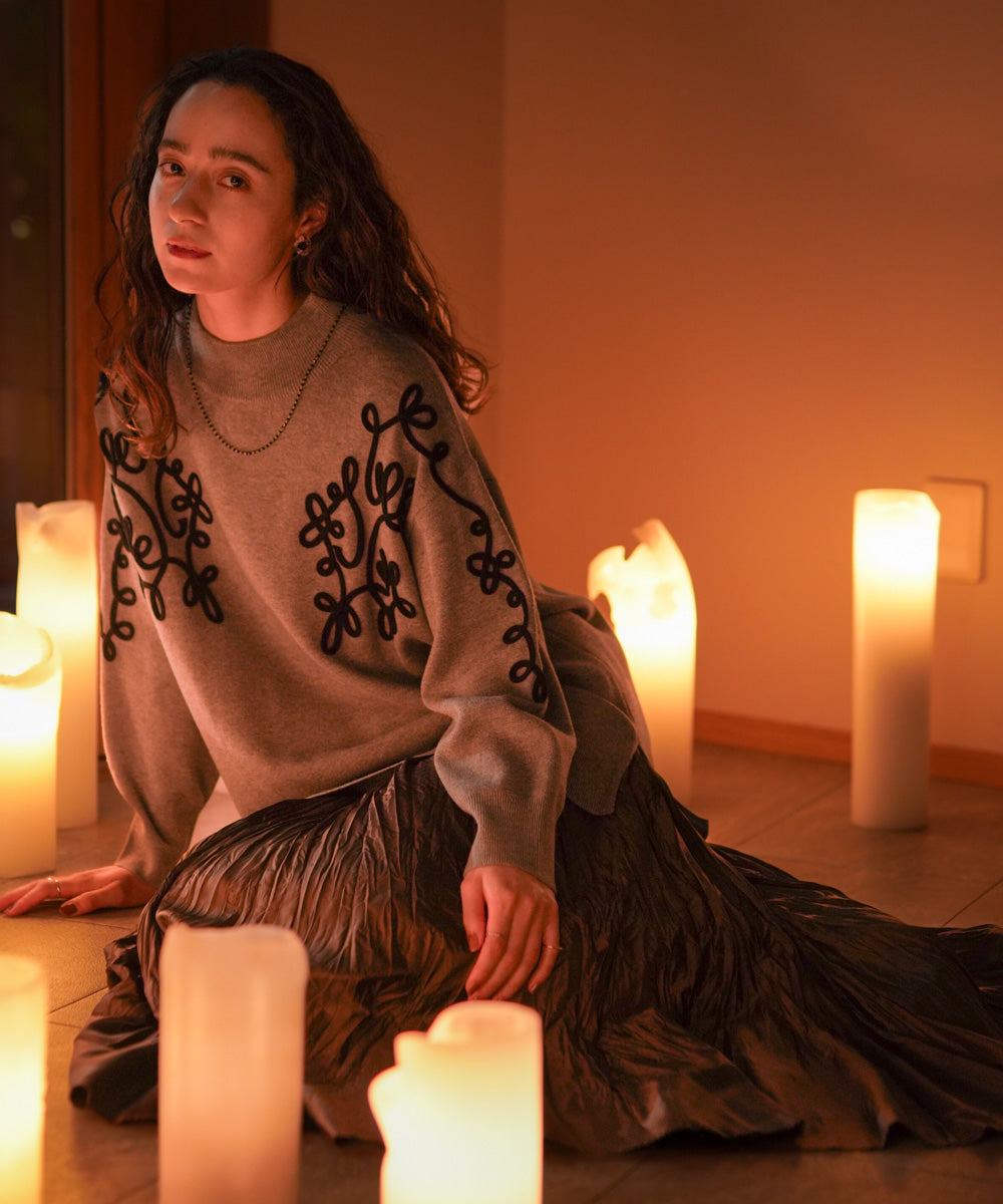 ワッシャーマットサテンスカート