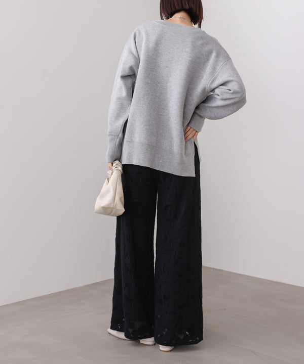 【WEB限定】起毛レースワイドパンツ