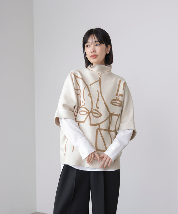 フェイスアートニット