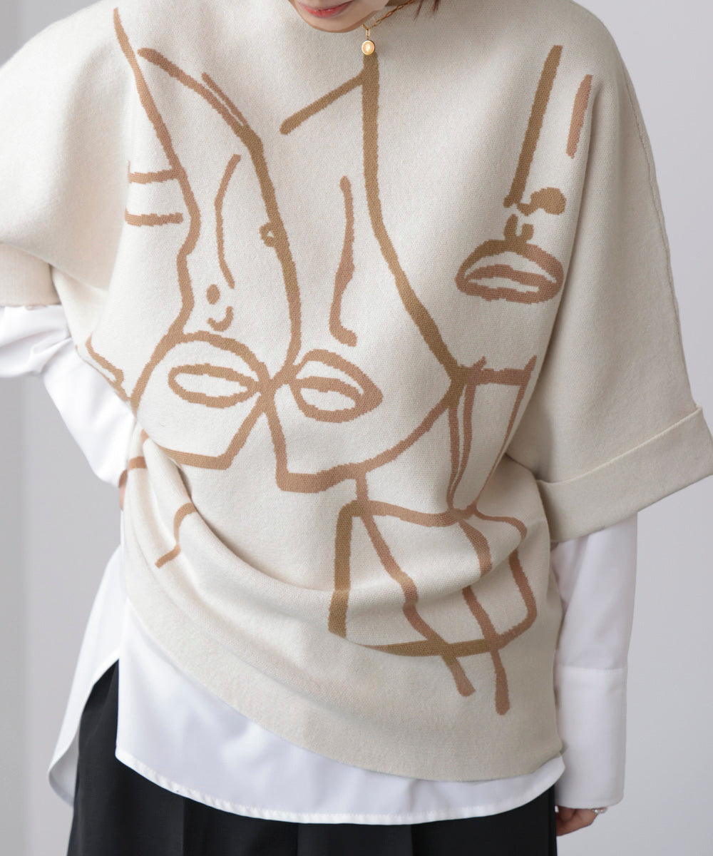 フェイスアートニット