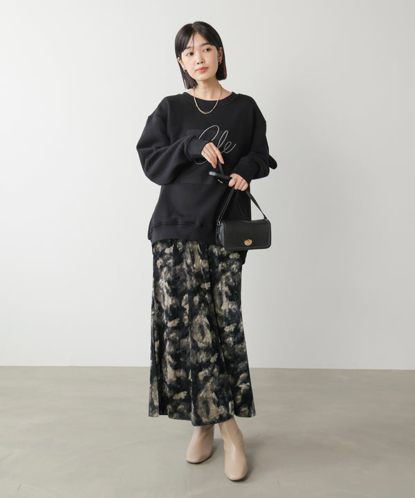 ベロアニュアンス柄スカート