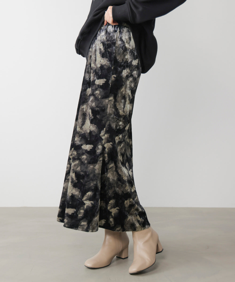 ベロアニュアンス柄スカート